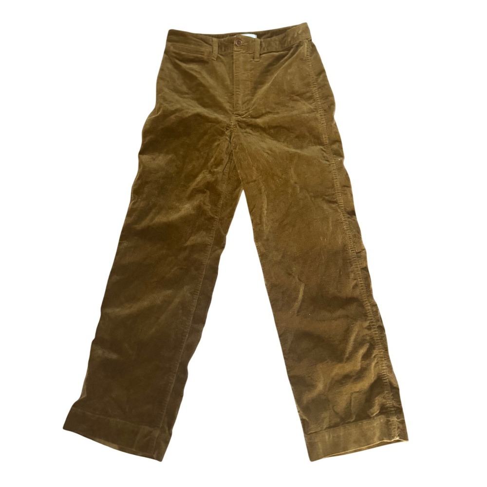 Madewell Womens Corduroy Pants High Waist Slim Emmett Straight Leg Brown Size 27 - Picture 1 of 6
